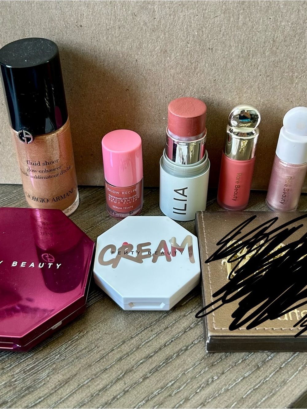 Giorgio Armani Rare Beauty Fenty Beauty Tarte Ilia Glow Recipe makeup bundle